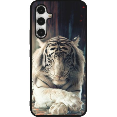 Samsung Galaxy A54 Case Hülle - Silikon schwarz Zen Tiger