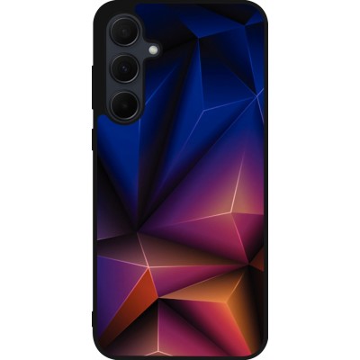 Samsung Galaxy A55 5G Case Hülle - Silikon schwarz Abstract Triangles 