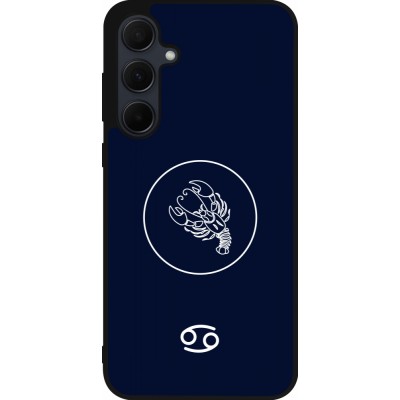 Samsung Galaxy A55 5G Case Hülle - Silikon schwarz Astrologie Krebs