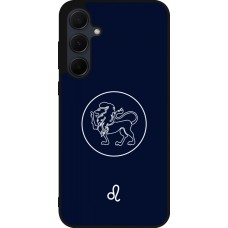Samsung Galaxy A55 5G Case Hülle - Silikon schwarz Astrologie Löwe