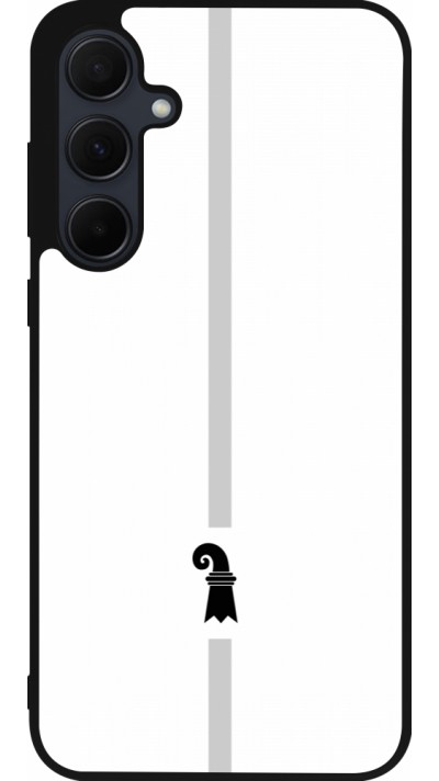 Samsung Galaxy A55 5G Case Hülle - Silikon schwarz Kanton BS weiss