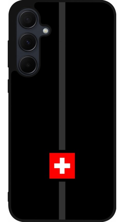 Samsung Galaxy A55 5G Case Hülle - Silikon schwarz Kanton CH schwarz