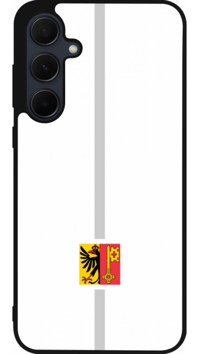 Samsung Galaxy A55 5G Case Hülle - Silikon schwarz Kanton GE weiss