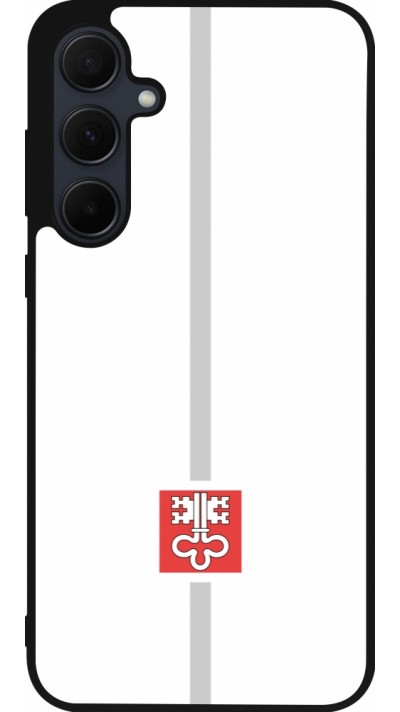 Samsung Galaxy A55 5G Case Hülle - Silikon schwarz Kanton NW weiss