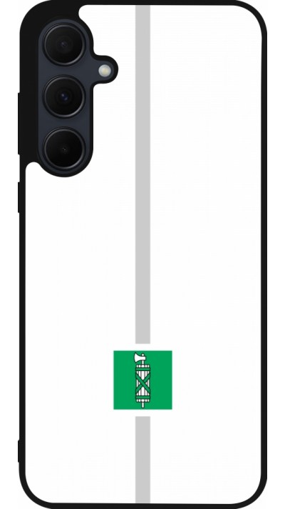 Samsung Galaxy A55 5G Case Hülle - Silikon schwarz Kanton SG weiss