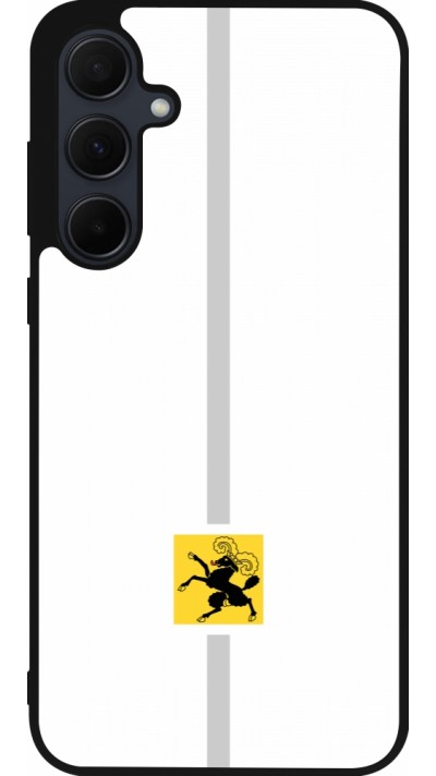 Samsung Galaxy A55 5G Case Hülle - Silikon schwarz Kanton SH weiss