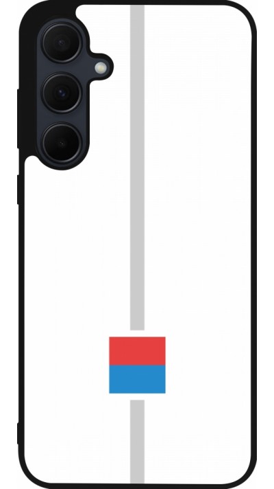 Samsung Galaxy A55 5G Case Hülle - Silikon schwarz Kanton TI weiss