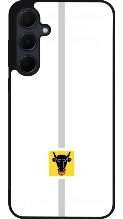 Samsung Galaxy A55 5G Case Hülle - Silikon schwarz Kanton UR weiss