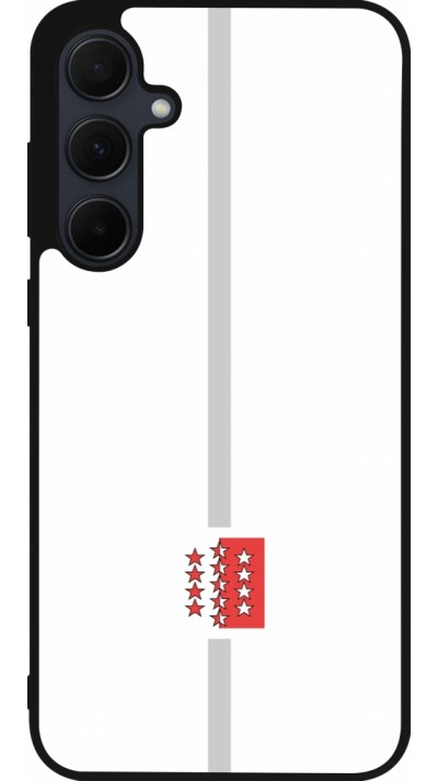 Samsung Galaxy A55 5G Case Hülle - Silikon schwarz Kanton VS weiss