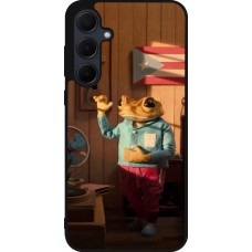 Samsung Galaxy A55 5G Case Hülle - Silikon schwarz Dancing frog DTMF