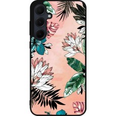 Samsung Galaxy A55 5G Case Hülle - Silikon schwarz Flowers Artprint