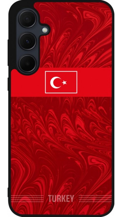 Coque Samsung Galaxy A55 5G - Silicone rigide noir Maillot de football Turquie 2026 personnalisable