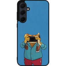 Samsung Galaxy A55 5G Case Hülle - Silikon schwarz Frog with camera DTMF