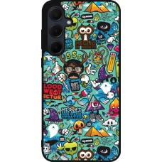 Samsung Galaxy A55 5G Case Hülle - Silikon schwarz Mixed Cartoons Turquoise