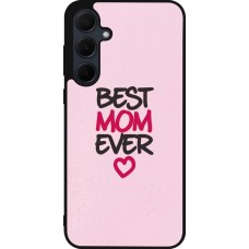 Samsung Galaxy A55 5G Case Hülle - Silikon schwarz Mom 2023 best Mom ever pink
