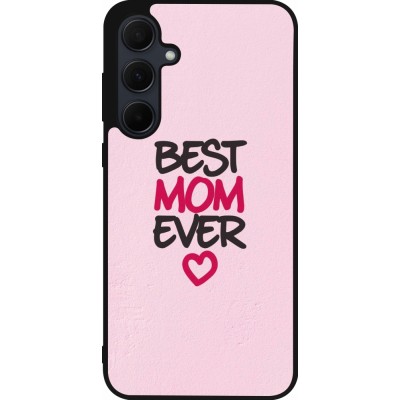 Samsung Galaxy A55 5G Case Hülle - Silikon schwarz Mom 2023 best Mom ever pink