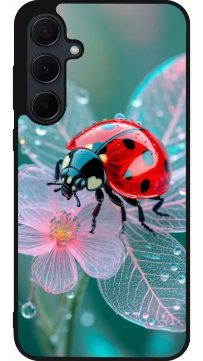 Samsung Galaxy A55 5G Case Hülle - Silikon schwarz Ladybird in bloom Spring 2026
