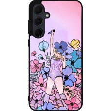 Samsung Galaxy A55 5G Case Hülle - Silikon schwarz Taylor Swift Sketch - Pink