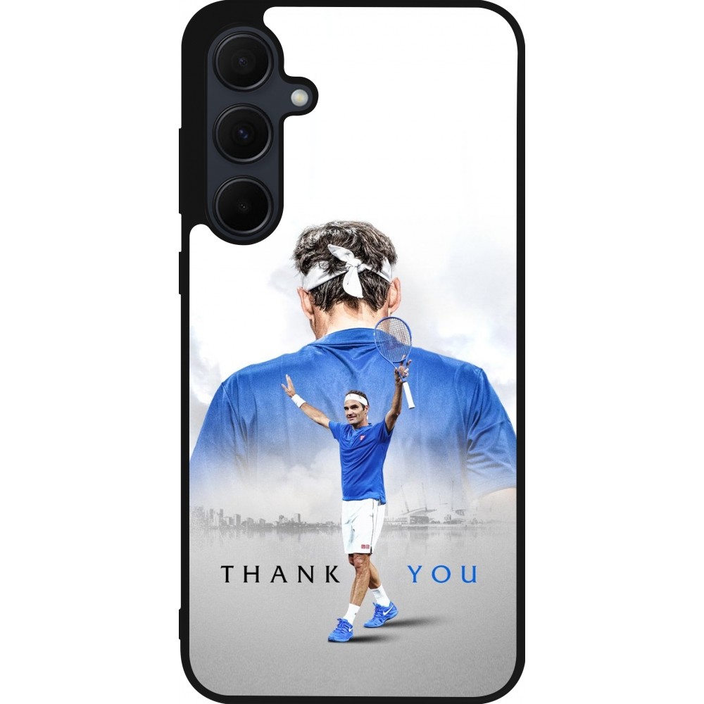 Samsung Galaxy A55 5G Case Hülle - Silikon schwarz Thank you Roger