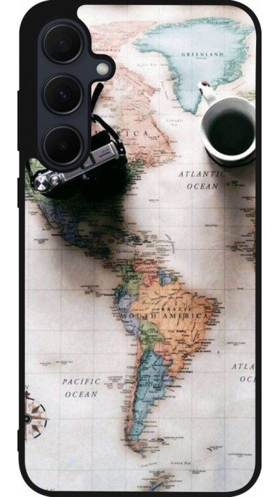 Samsung Galaxy A55 5G Case Hülle - Silikon schwarz Travel 01