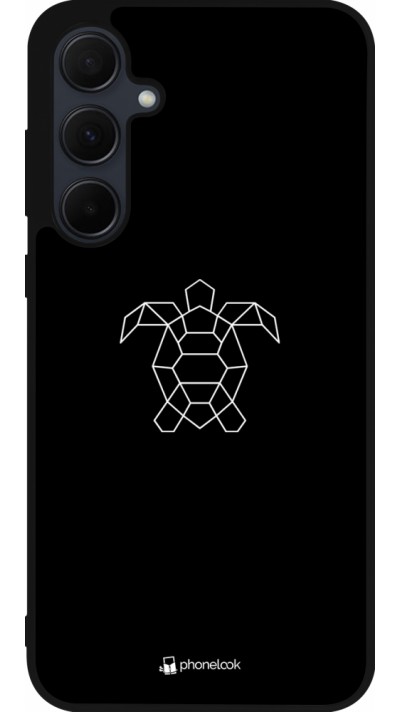 Samsung Galaxy A55 5G Case Hülle - Silikon schwarz Turtles lines on black