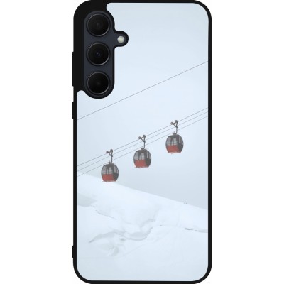 Samsung Galaxy A55 5G Case Hülle - Silikon schwarz Winter 22 ski lift