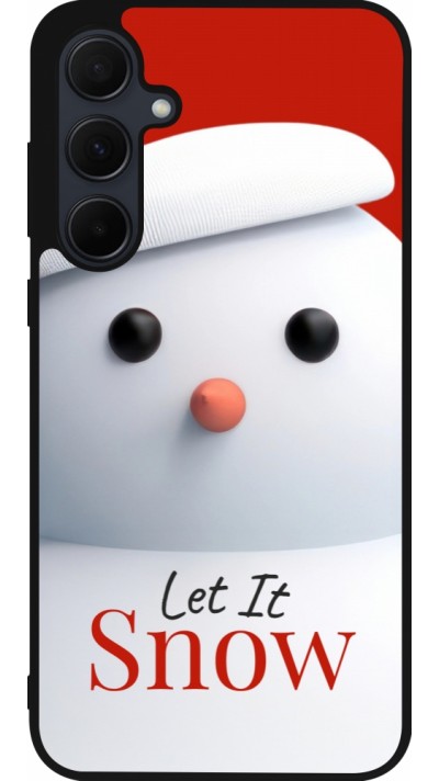 Samsung Galaxy A56 Case Hülle - Silikon schwarz Christmas 25 Xmas Snowman