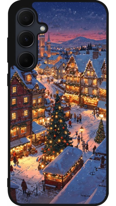 Samsung Galaxy A56 Case Hülle - Silikon schwarz Christmas 25 Xmas Village