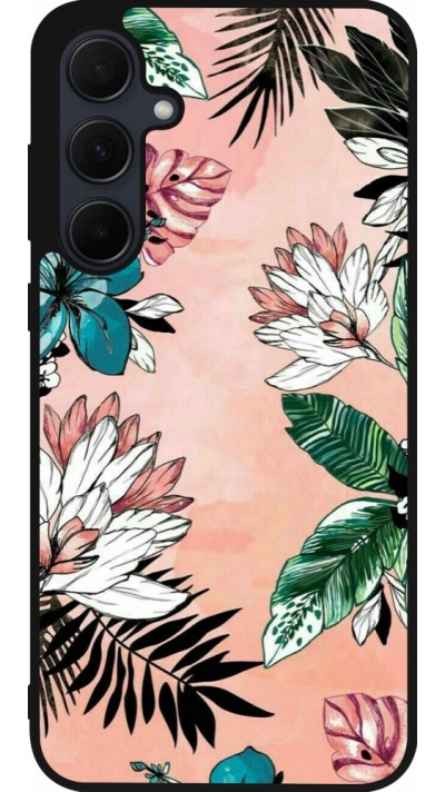 Samsung Galaxy A56 Case Hülle - Silikon schwarz Flowers Artprint