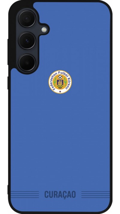 Coque Samsung Galaxy A56 - Silicone rigide noir Maillot de football Curaçao 2026 personnalisable