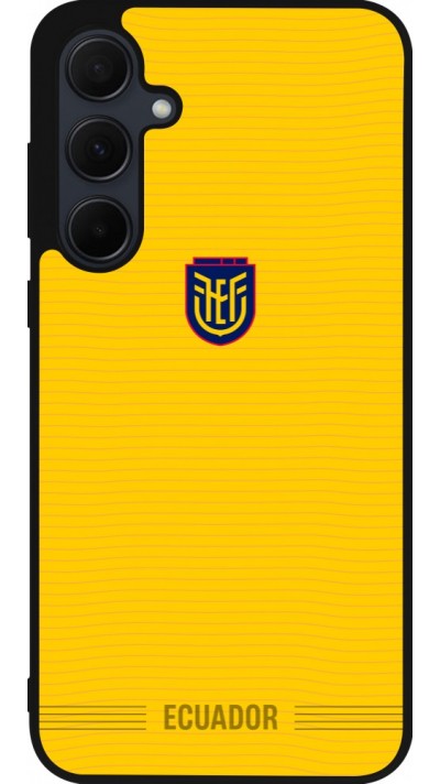 Coque Samsung Galaxy A56 - Silicone rigide noir Maillot de football E?quateur 2026 personnalisable