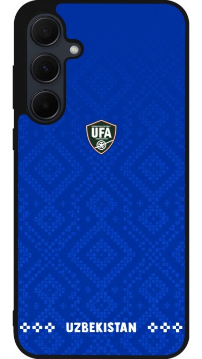 Coque Samsung Galaxy A56 - Silicone rigide noir Maillot de football Ouzbékistan 2026 personnalisable