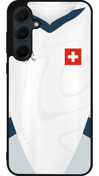Samsung Galaxy A56 Case Hülle - Silikon schwarz Schweiz Away personalisierbares Fussballtrikot