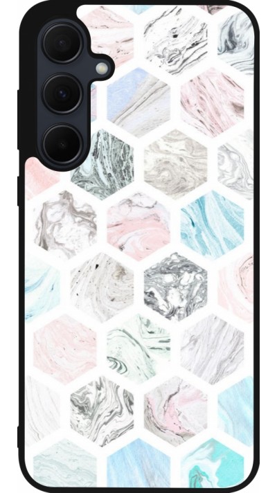 Samsung Galaxy A56 Case Hülle - Silikon schwarz Marble Everything