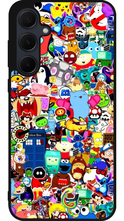 Samsung Galaxy A56 Case Hülle - Silikon schwarz Mixed cartoons