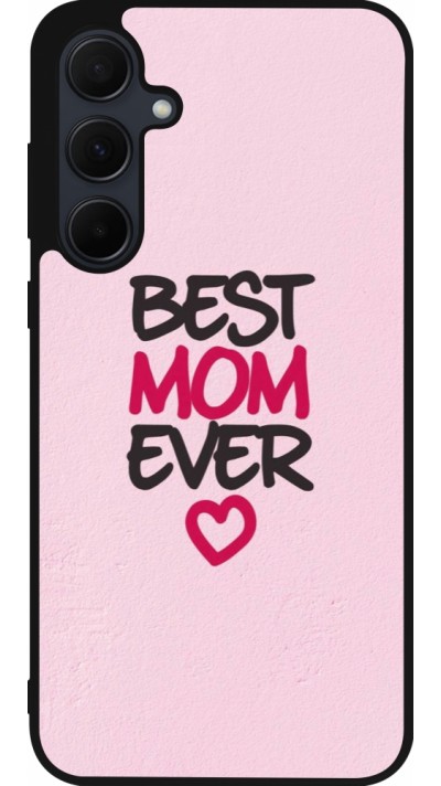 Samsung Galaxy A56 Case Hülle - Silikon schwarz Mom 2023 best Mom ever pink