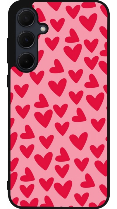 Samsung Galaxy A56 Case Hülle - Silikon schwarz Mom 2024 kleine Herzen