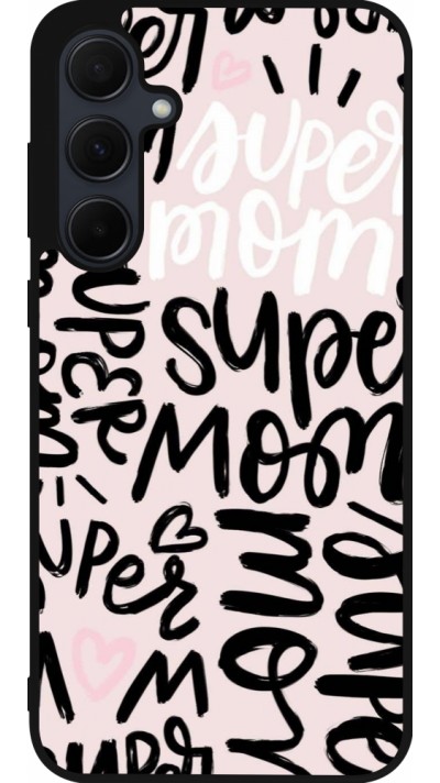 Samsung Galaxy A56 Case Hülle - Silikon schwarz Mom 2024 Super mom