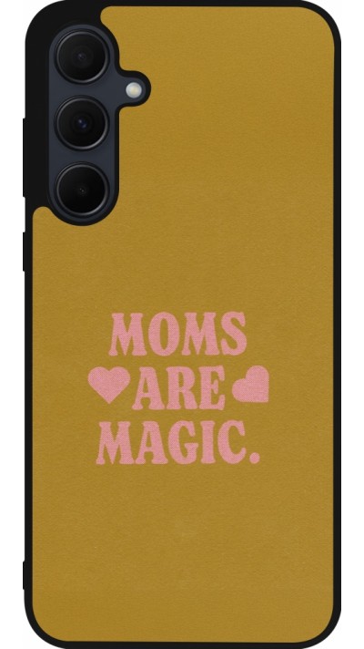 Samsung Galaxy A56 Case Hülle - Silikon schwarz Mom 2026 Are Magic