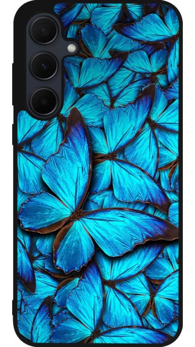 Samsung Galaxy A56 Case Hülle - Silikon schwarz Papillon bleu
