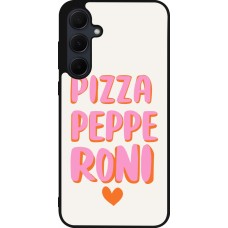 Samsung Galaxy A56 Case Hülle - Silikon schwarz Pizza pepperoni 2026