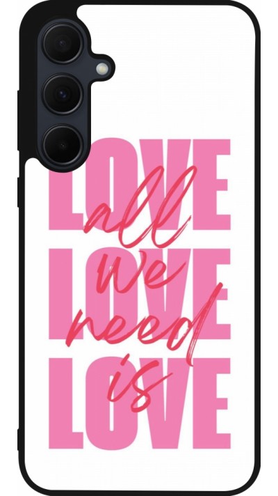 Samsung Galaxy A56 Case Hülle - Silikon schwarz Saint Valentines Day 26 Love all we need is