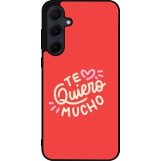 Samsung Galaxy A56 Case Hülle - Silikon schwarz Saint Valentines Day 26 Te quiero mucho