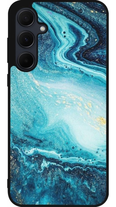 Samsung Galaxy A56 Case Hülle - Silikon schwarz Sea Foam Blue