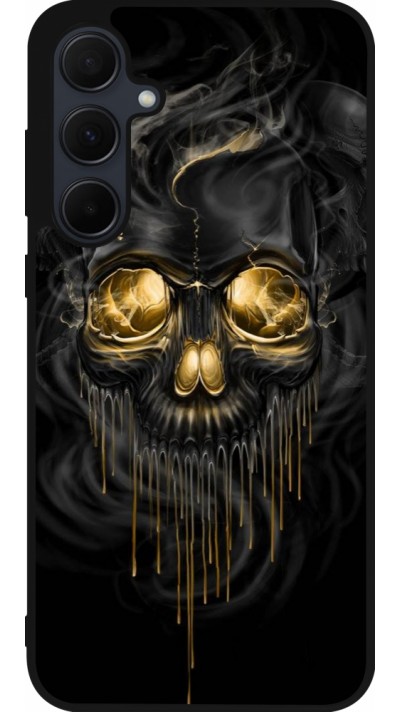 Samsung Galaxy A56 Case Hülle - Silikon schwarz Skull 02