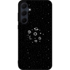 Samsung Galaxy A56 Case Hülle - Silikon schwarz Space Doodle