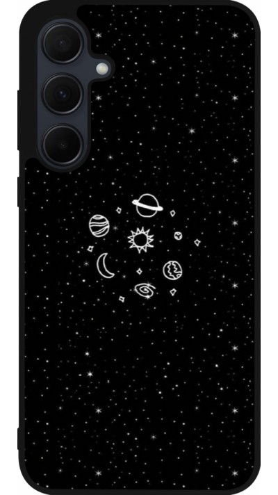 Samsung Galaxy A56 Case Hülle - Silikon schwarz Space Doodle