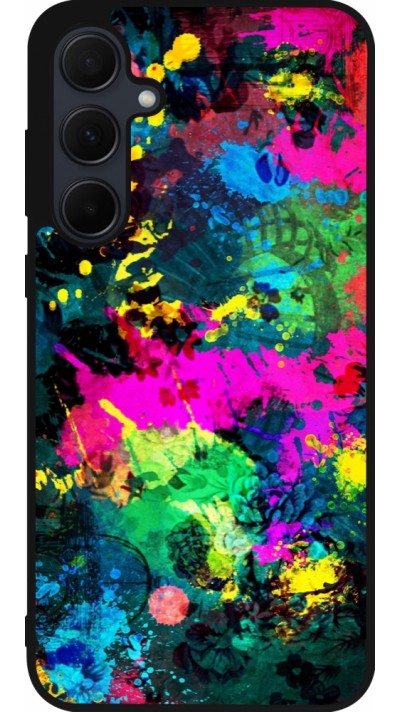 Samsung Galaxy A56 Case Hülle - Silikon schwarz Splash paint