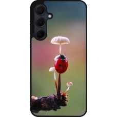 Samsung Galaxy A56 Case Hülle - Silikon schwarz Ladybird on a mushroom Spring 2026
