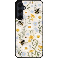 Samsung Galaxy A56 Case Hülle - Silikon schwarz Pattern bees Spring 2026